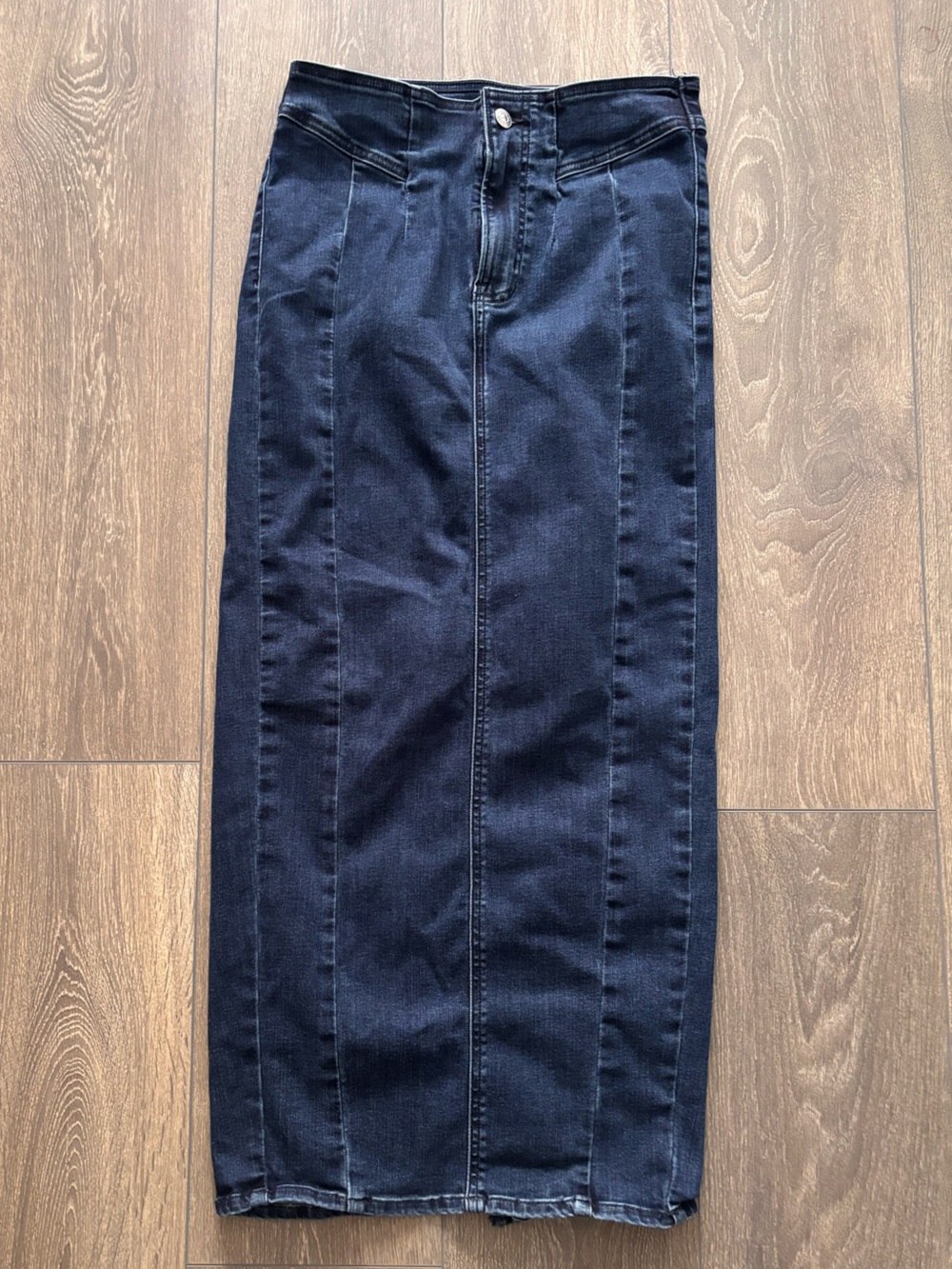 American Eagle Outfitters High-Rise Denim Maxi Skirt